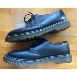Doc Dr. Martens Black Leather Oxford Laces Made in England 1461 US Mens 11